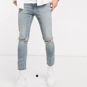 Men Cropped Skinny jeans